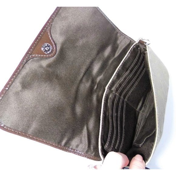 COACH wristlet Jacquard Logo Wallet Purse - Picture 6 of 9